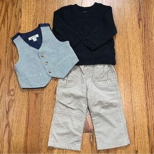 Circo / Cherokee baby boy bundle 3-pcs T-shirt Vest Pant